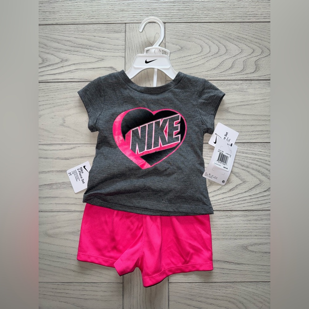 NWT Nike Gray and Pink Toddler Outfit